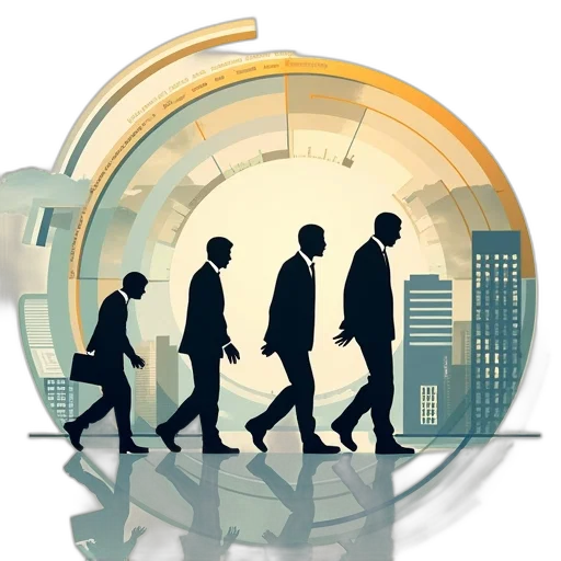 evolution, business, man, infographic transparent PNG cut-out