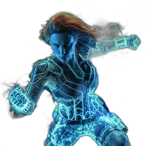 robot, staff, creature, hair transparent PNG cut-out