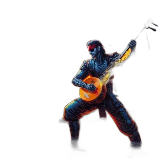 robot, mask, weapon, staff transparent PNG cut-out