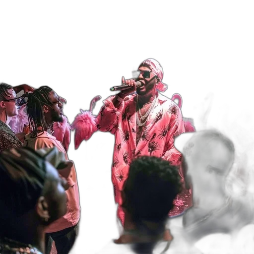jacket, man, passionately, sings transparent PNG cut-out