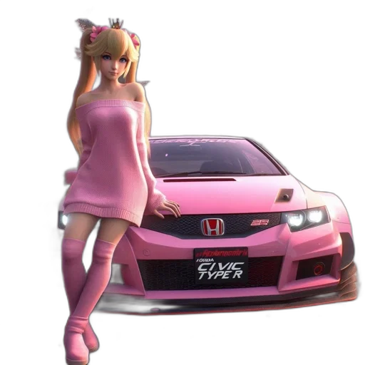 car, dress, weapon, 3d render transparent PNG cut-out