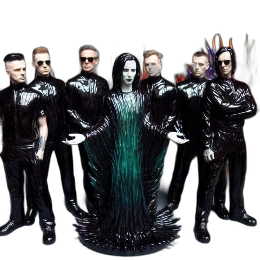 concept art, six, men, black transparent PNG cut-out