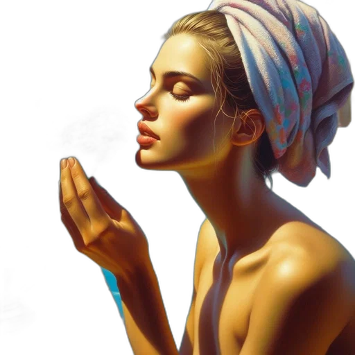 jewelry, face, photorealistic, oil painting transparent PNG cut-out