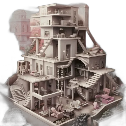 building, furniture, jewelry, concept art transparent PNG cut-out