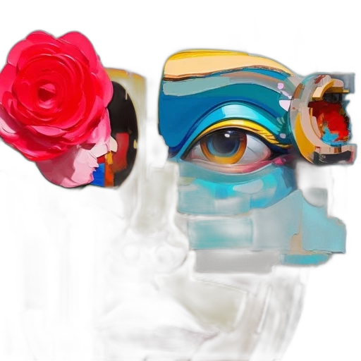 mask, face, crown, flower transparent PNG cut-out