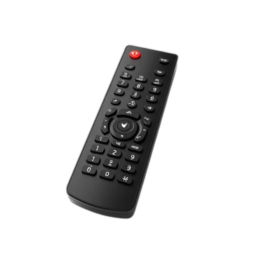 3d render, black, remote, control transparent PNG cut-out