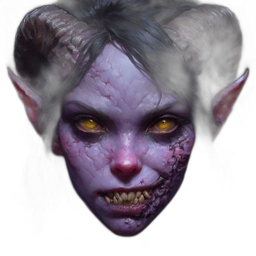 face, mask, creature, staff transparent PNG cut-out