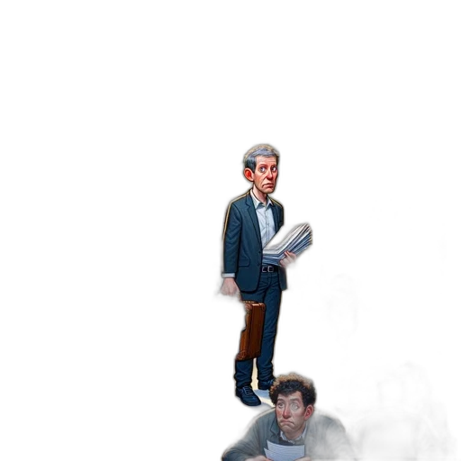 staff, jacket, robot, creature transparent PNG cut-out