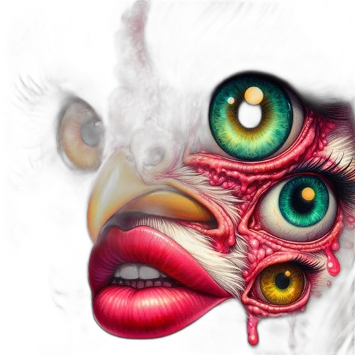 mask, face, creature, photorealistic transparent PNG cut-out