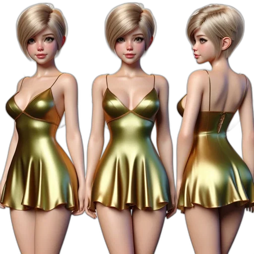 dress, 3d render, concept art, fantasy art transparent PNG cut-out