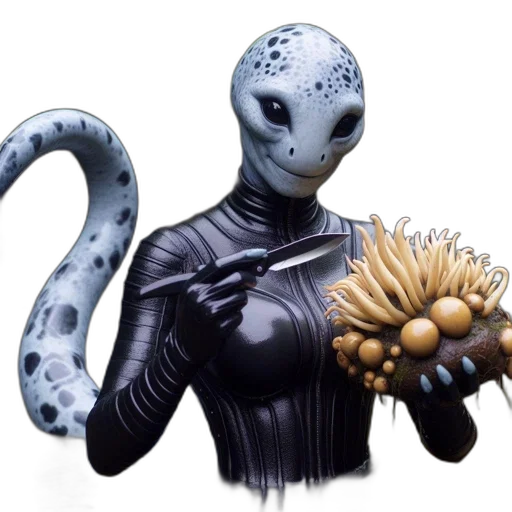 creature, robot, animal, staff transparent PNG cut-out