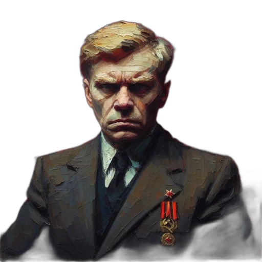 jacket, face, concept art, comic book art transparent PNG cut-out