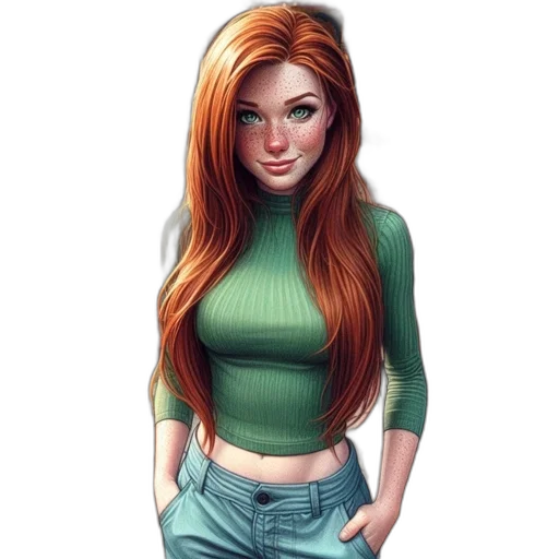 dress, comic book art, fantasy art, cartoon transparent PNG cut-out