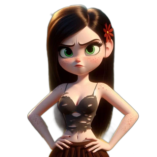 dress, cartoon, 3d render, concept art transparent PNG cut-out