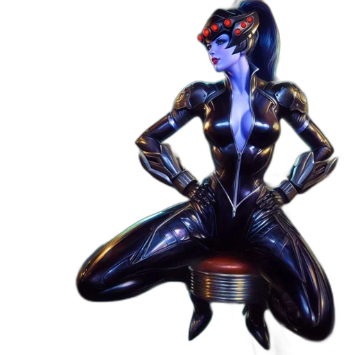 robot, concept art, cyberpunk, 3d render transparent PNG cut-out