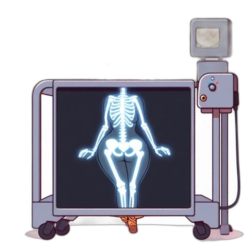 robot, neon lights, animated, elf-like transparent PNG cut-out