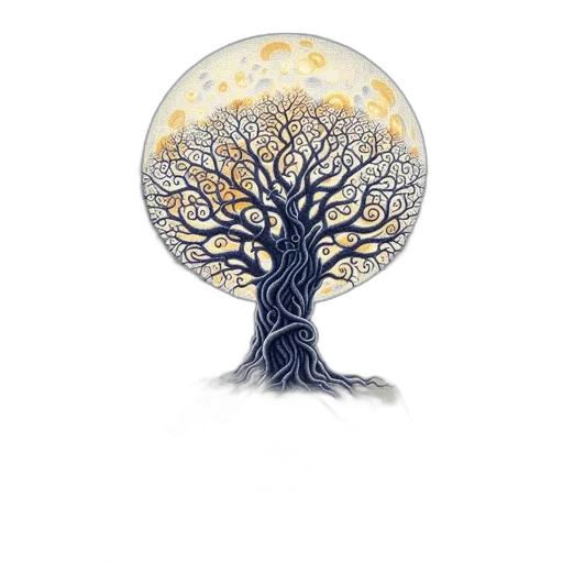 tree, staff, fantasy art, watercolor transparent PNG cut-out