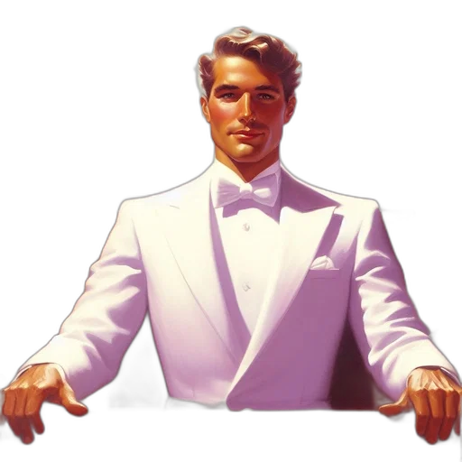 jacket, staff, robot, face transparent PNG cut-out