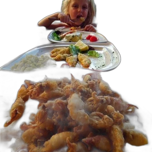 food, creature, animal, photorealistic transparent PNG cut-out