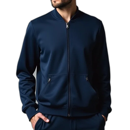 jacket, staff, face, 3d render transparent PNG cut-out