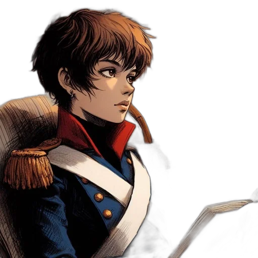 jacket, comic book art, concept art, young transparent PNG cut-out