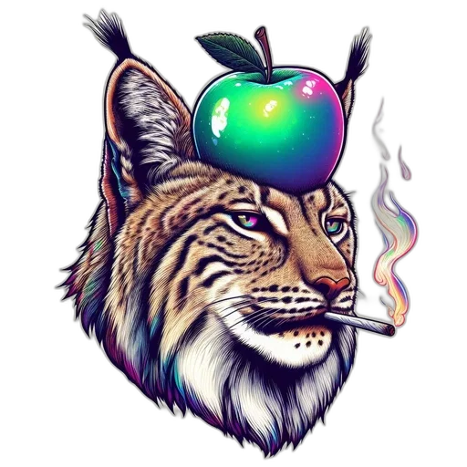 jacket, animal, vaporwave, watercolor transparent PNG cut-out