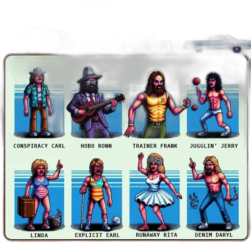 concept art, comic book art, 3d render, 8-bit transparent PNG cut-out
