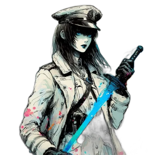 staff, weapon, jacket, sword transparent PNG cut-out