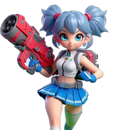 weapon, robot, staff, 3d render transparent PNG cut-out