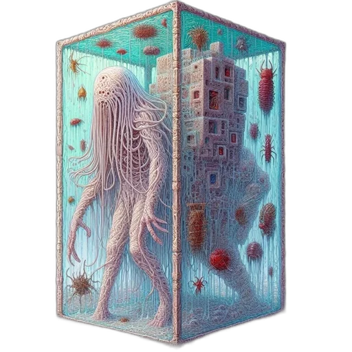creature, robot, furniture, hair transparent PNG cut-out