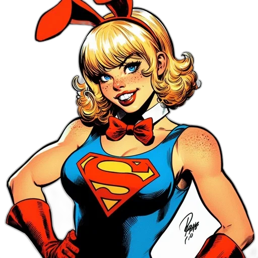 comic book art, cartoon, concept art, blonde-haired transparent PNG cut-out