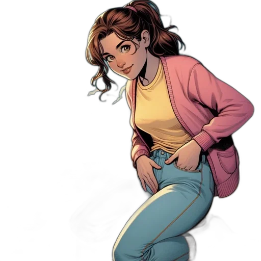 jacket, staff, comic book art, concept art transparent PNG cut-out