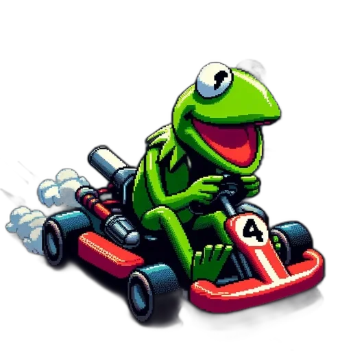 car, concept art, photorealistic, kermit transparent PNG cut-out