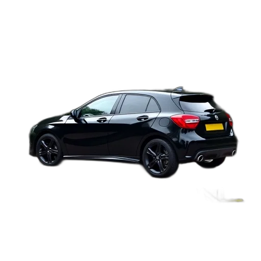 car, black, hatchback, parked transparent PNG cut-out