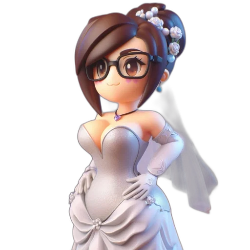 dress, crown, staff, 3d render transparent PNG cut-out