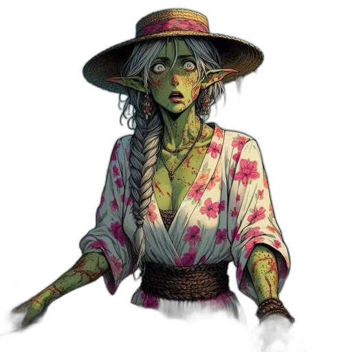 staff, creature, hat, concept art transparent PNG cut-out