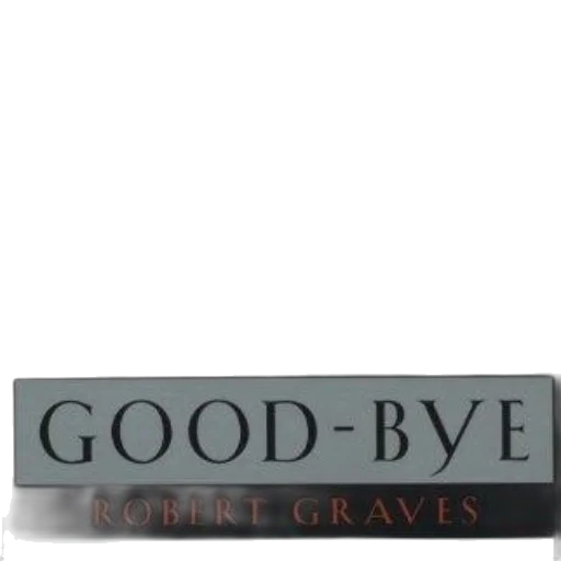 cover, good-bye, robert, graves transparent PNG cut-out
