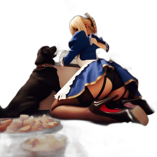 food, dress, concept art, 3d render transparent PNG cut-out
