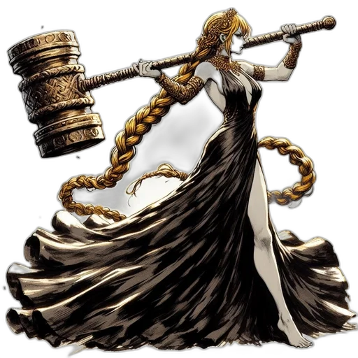 staff, hair, sword, weapon transparent PNG cut-out