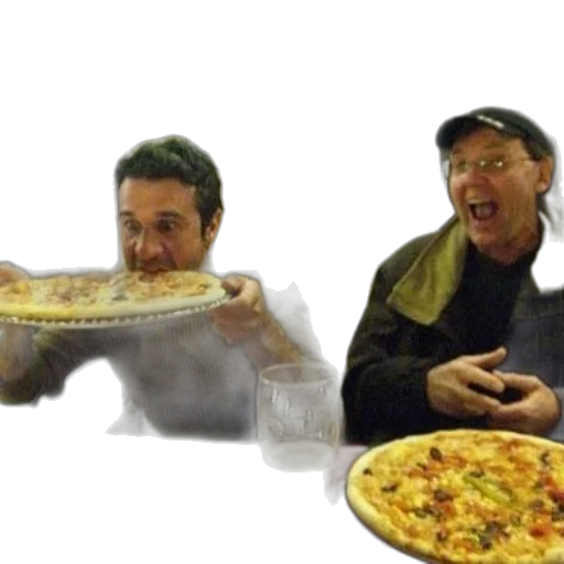 food, fire, two, men transparent PNG cut-out