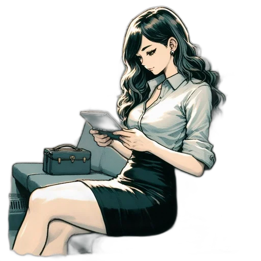dress, jewelry, robot, staff transparent PNG cut-out