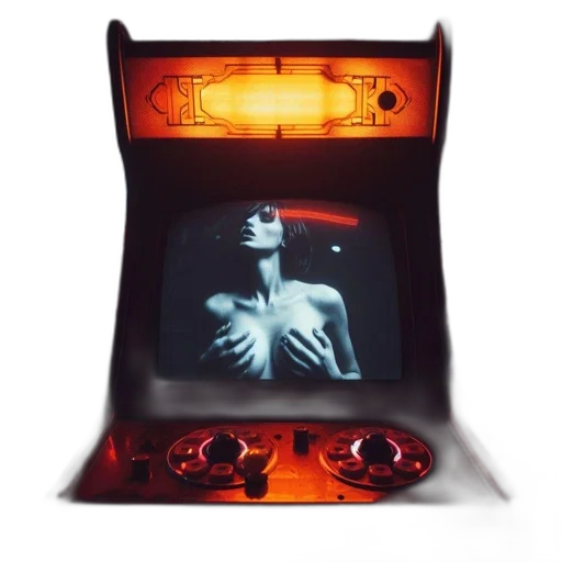 furniture, concept art, cyberpunk, photorealistic transparent PNG cut-out