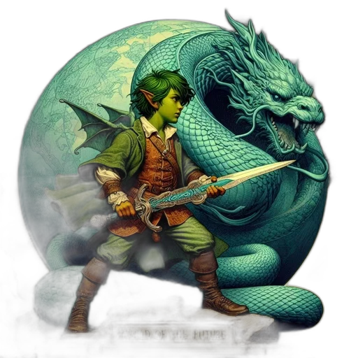dragon, fantasy art, concept art, pixel art transparent PNG cut-out