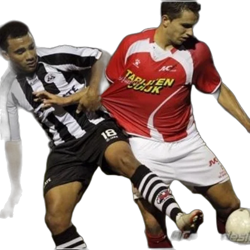 two, soccer, players, action transparent PNG cut-out