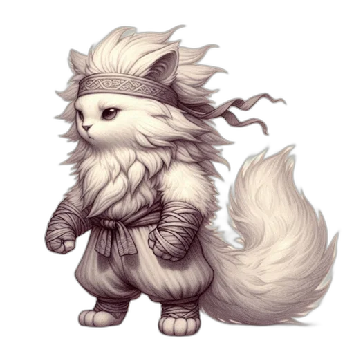 staff, creature, animal, hair transparent PNG cut-out