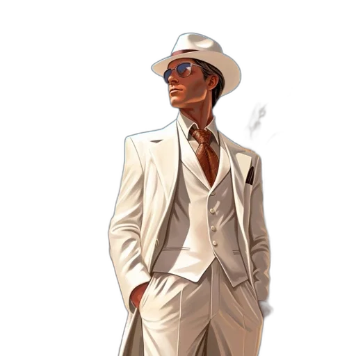 jacket, hat, concept art, photorealistic transparent PNG cut-out