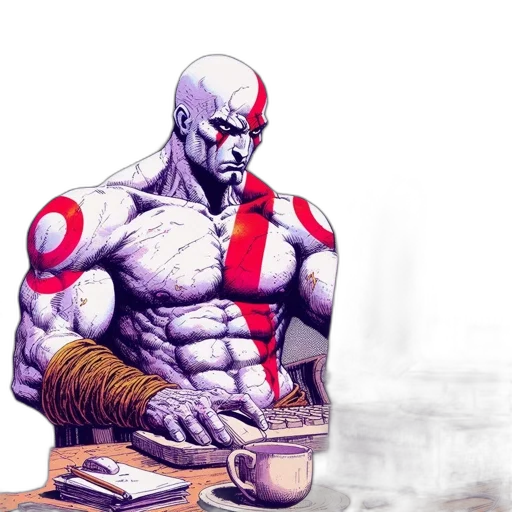 comic book art, concept art, fantasy art, red transparent PNG cut-out