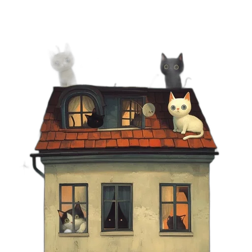 building, concept art, watercolor, fantasy art transparent PNG cut-out