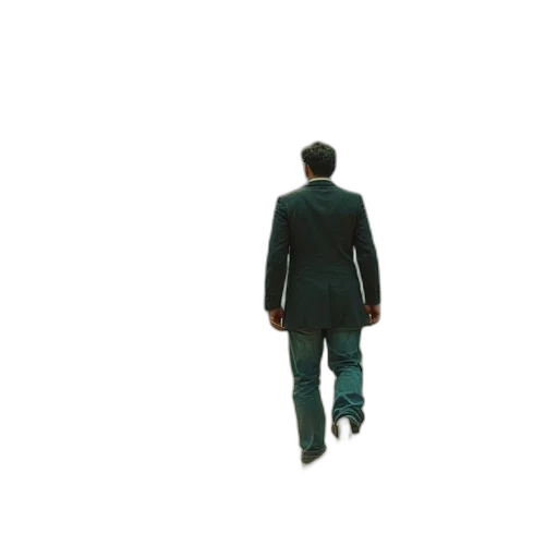 jacket, staff, robot, 3d render transparent PNG cut-out