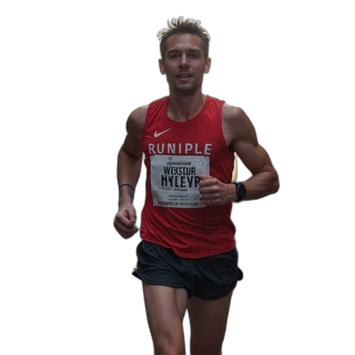 person, who, recently, ran transparent PNG cut-out